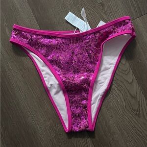 Cupshe Hot Pink High-Cut Bikini Bottom *NWT* Sz Xs